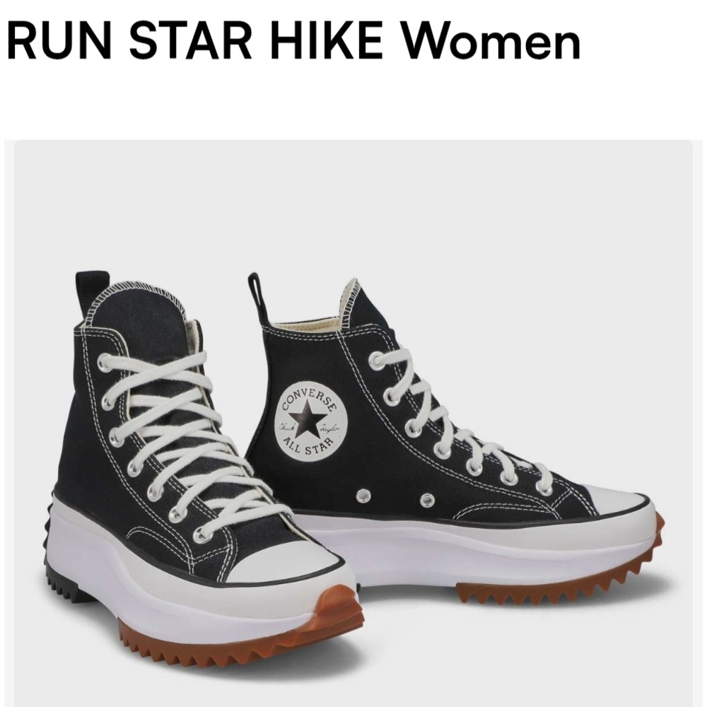 Converse Run Star Hike Women's Black White Sneakers